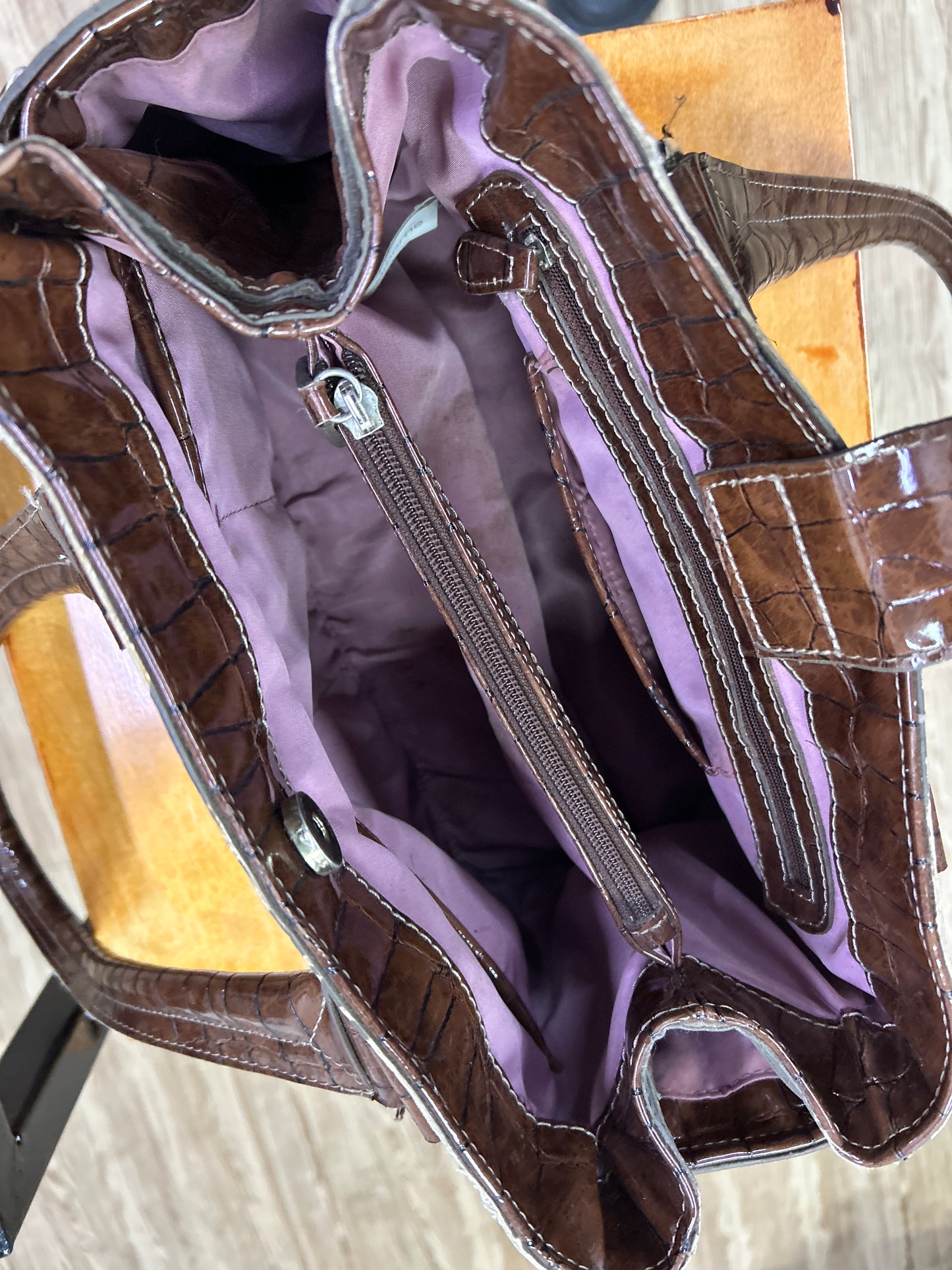 Brown Crocodile Bag