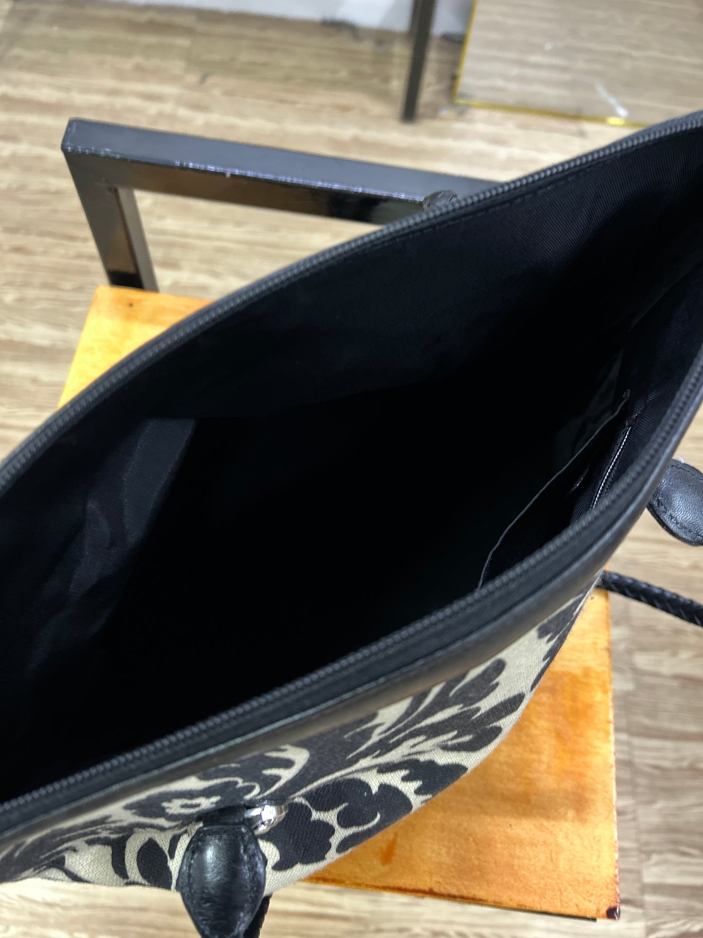 Black Flowers Bag