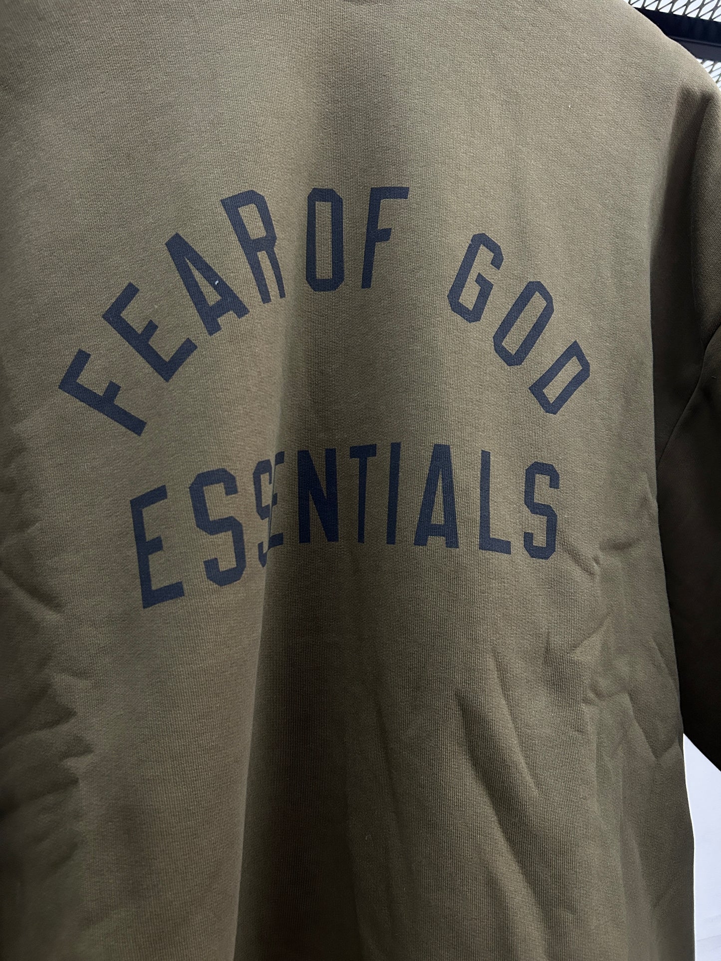 ESSENTIALS FEAR OF GOD 2024 OLIVE HOODIE