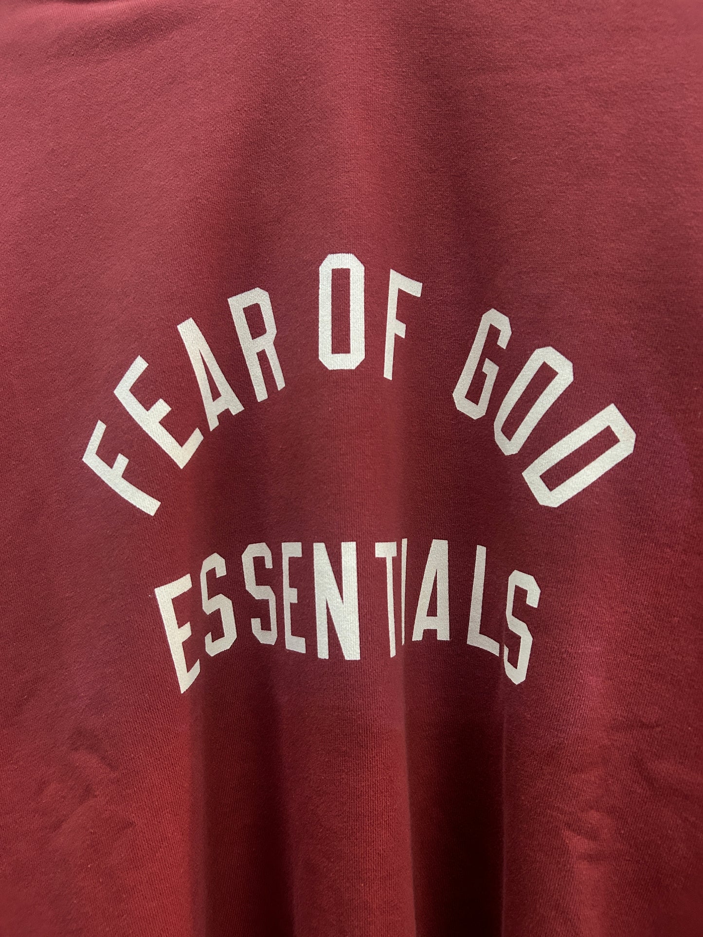 ESSENTIALS FEAR OF GOD CRIMSON 2024 HOODIE