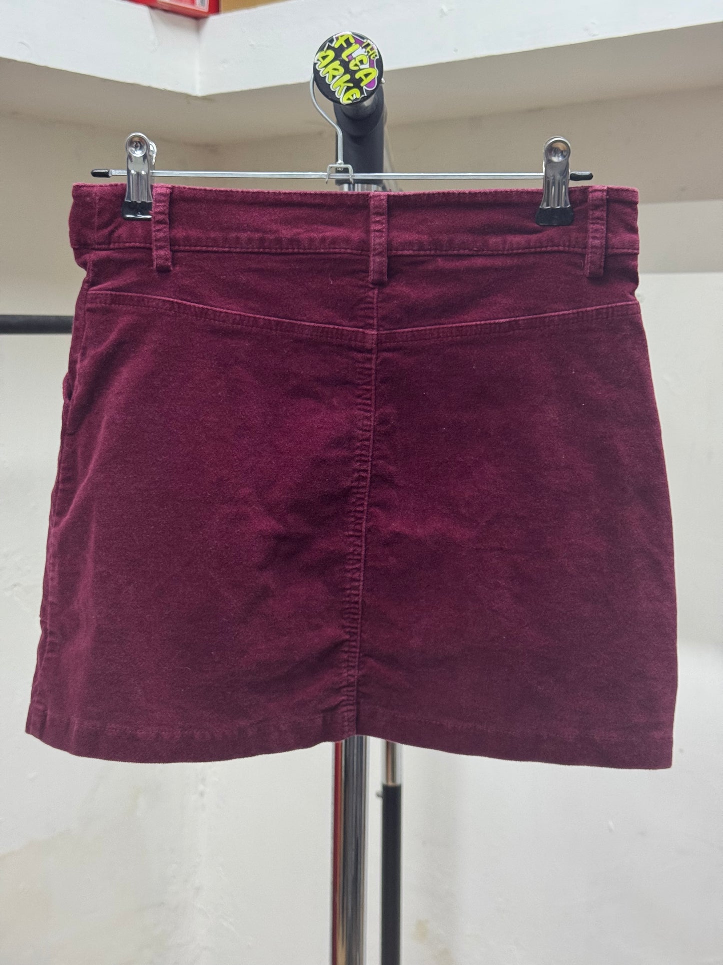 Forever 21 Dark Burgundy Button Down Skirt