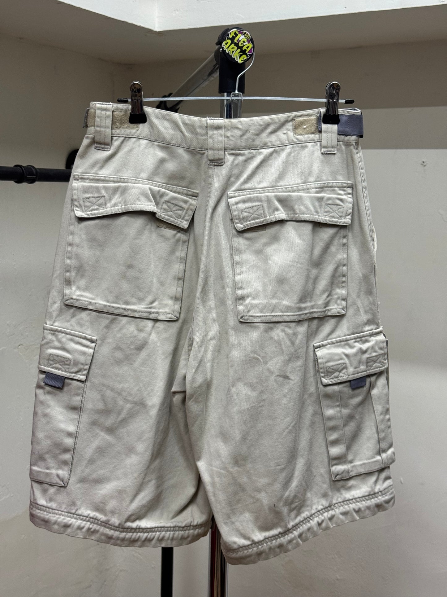 noiz Beige Cargo Jorts
