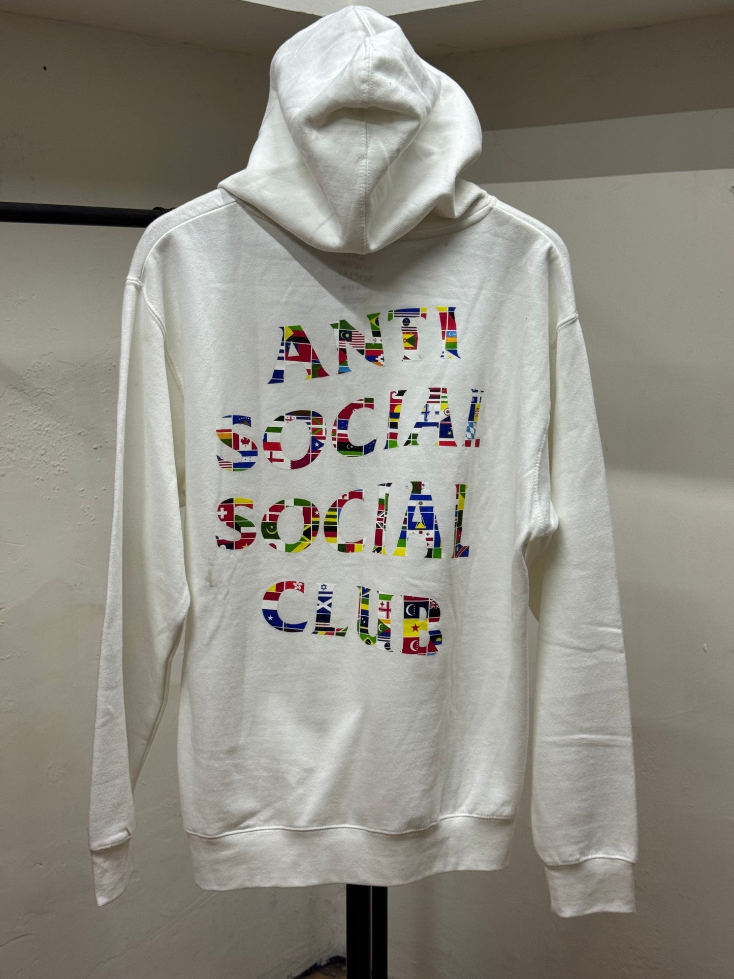 Anti Social Social Club Flags White Hoodie