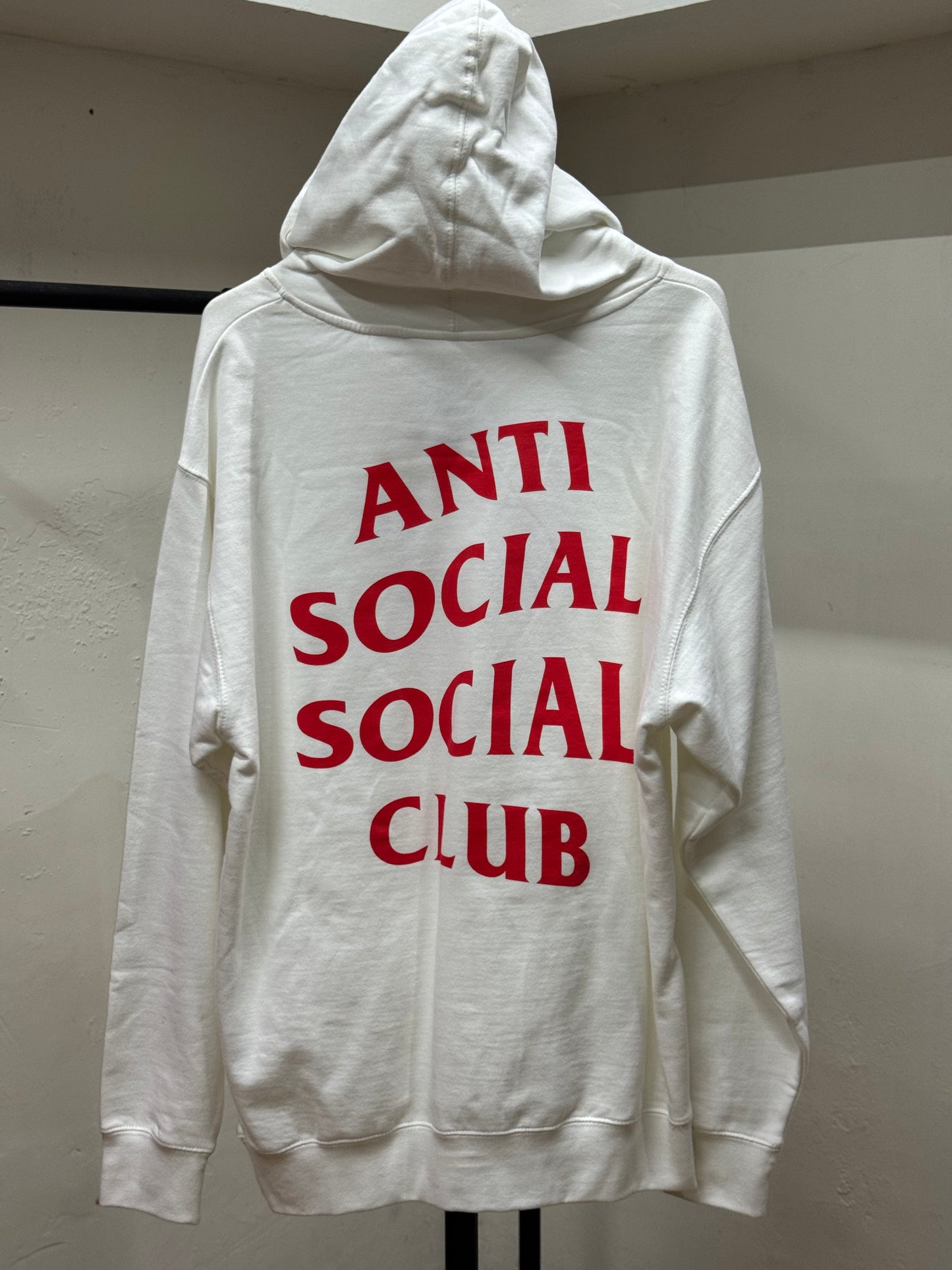 Anti Social Social Club Rose Print White Hoodie