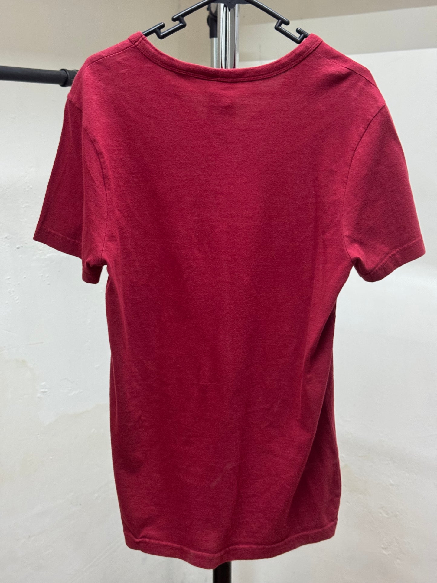 Guess Dark Red V Neck Tee