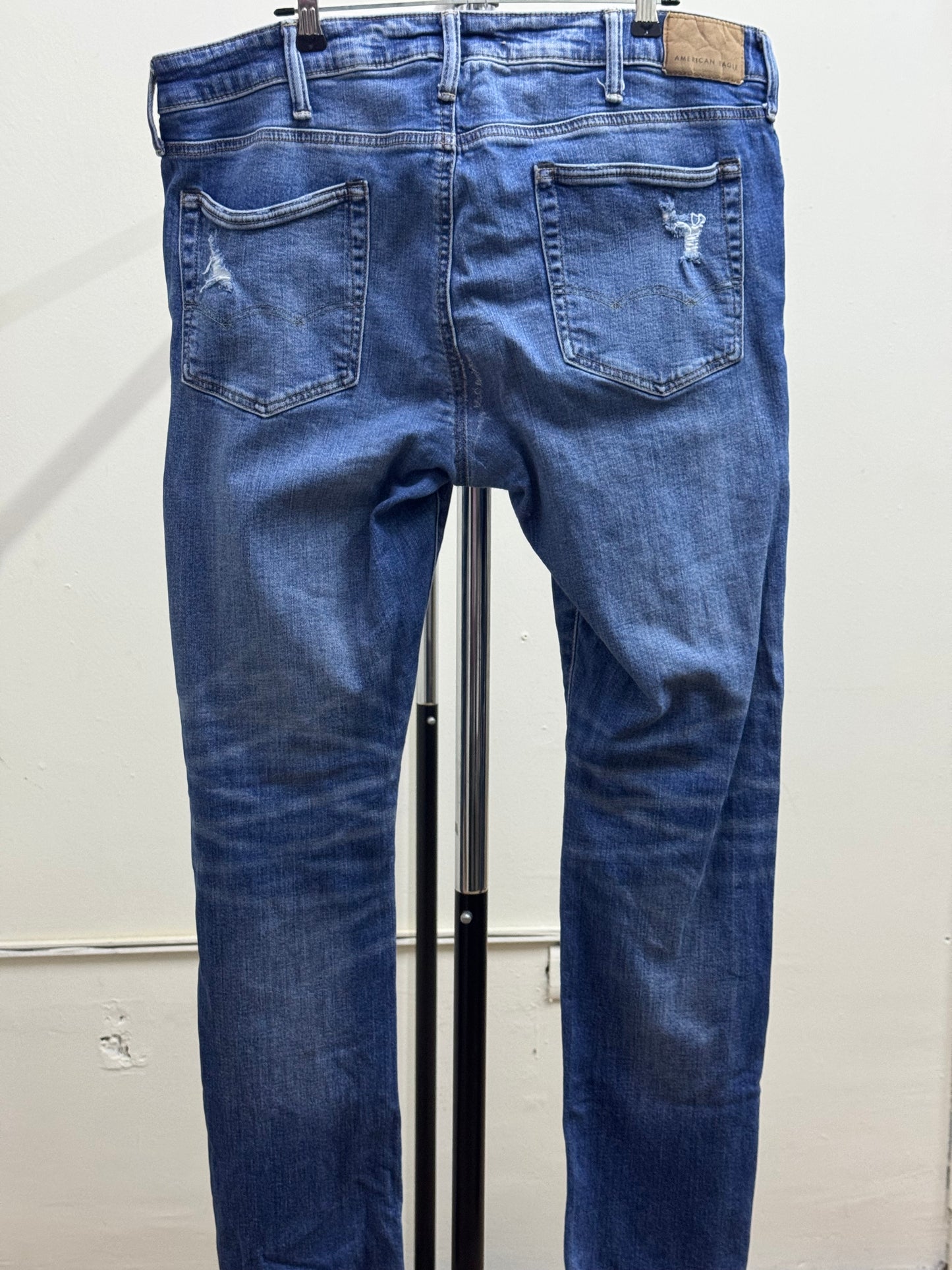 American Eagle Skinny Ripped Blue Denim Jeans