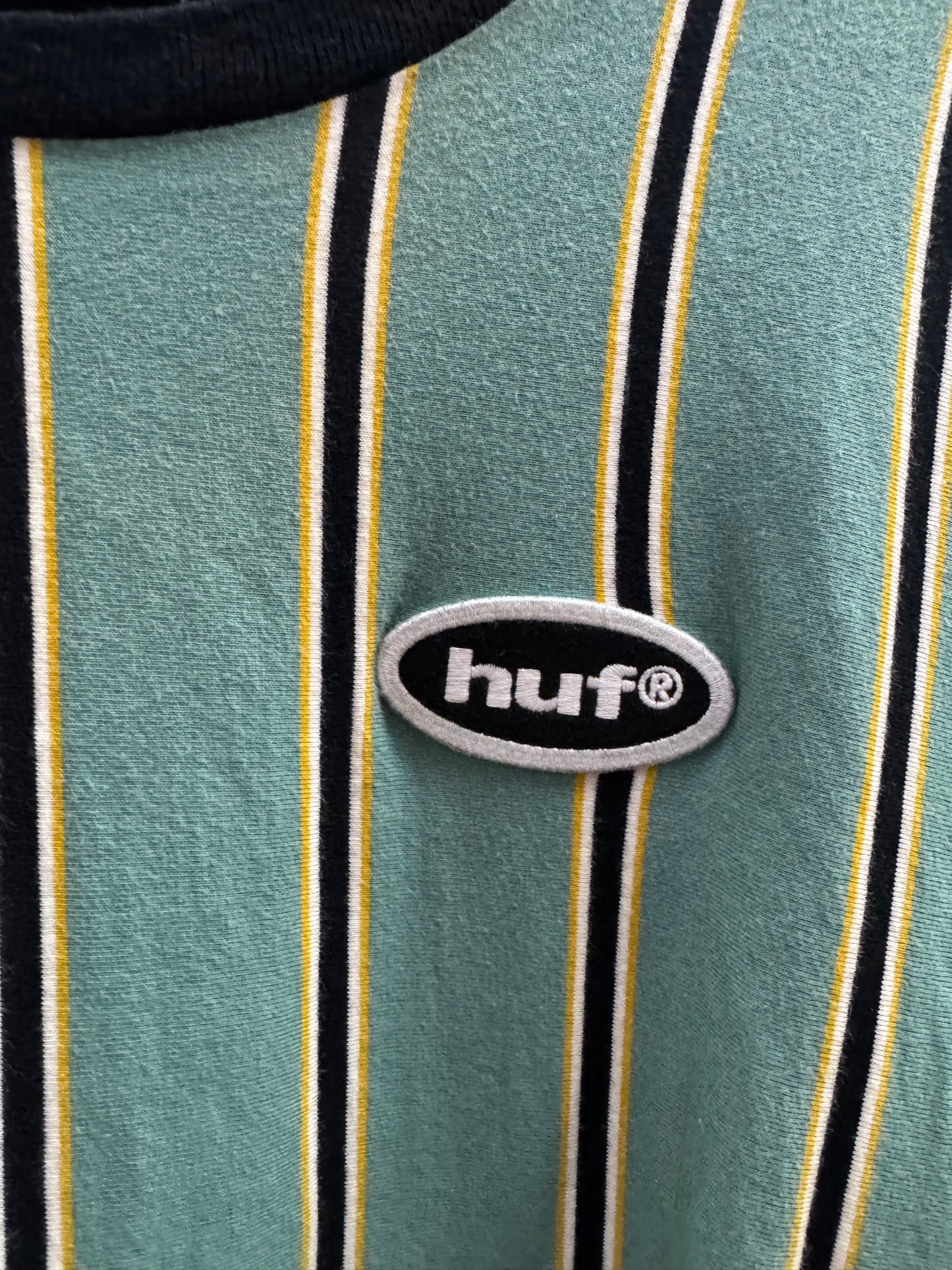 HUF Yellow Stripes Blue Tee
