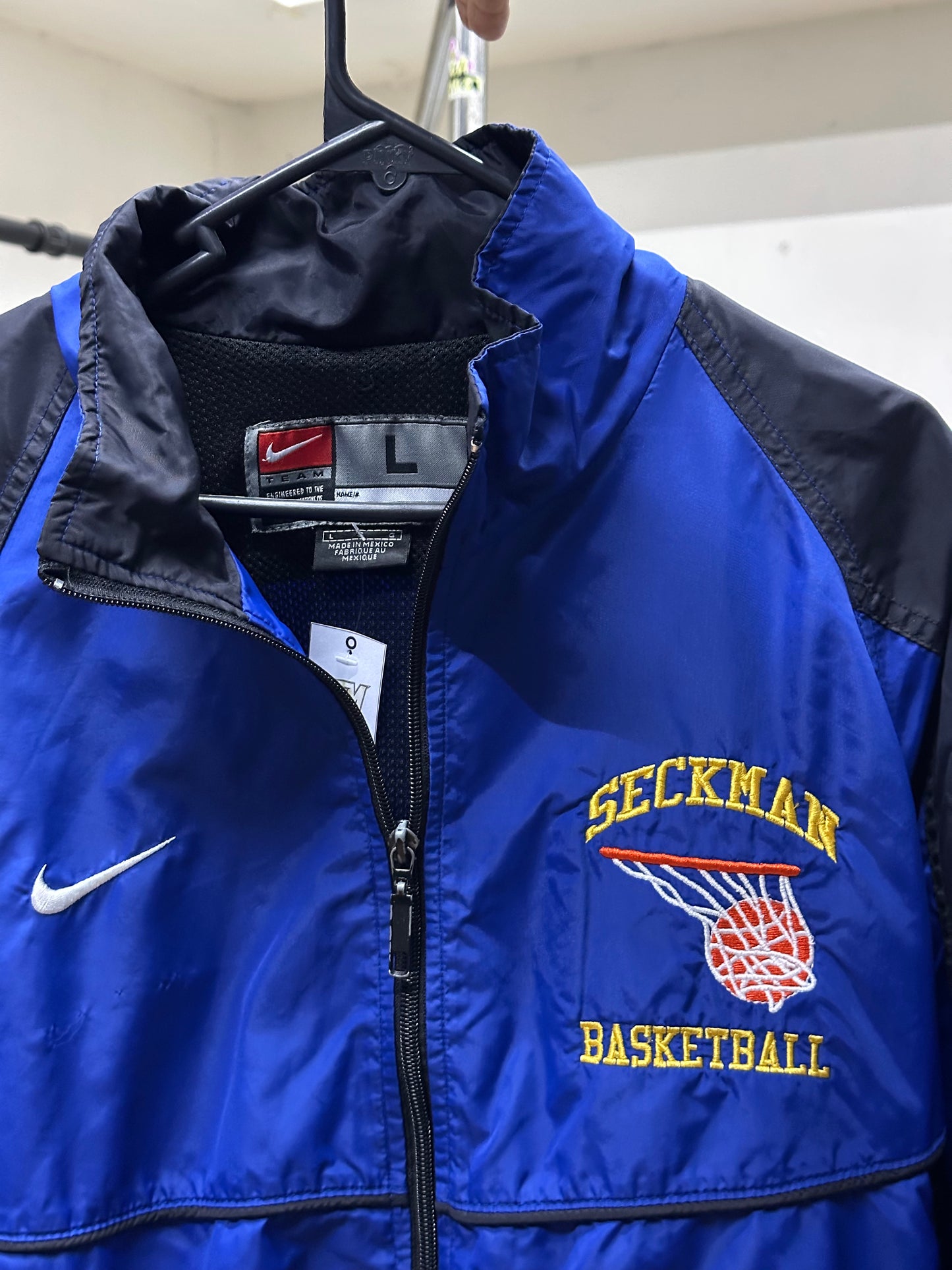 NIKE SECKMAN BASKETBALL WINDBREAKER BLUE JACKET