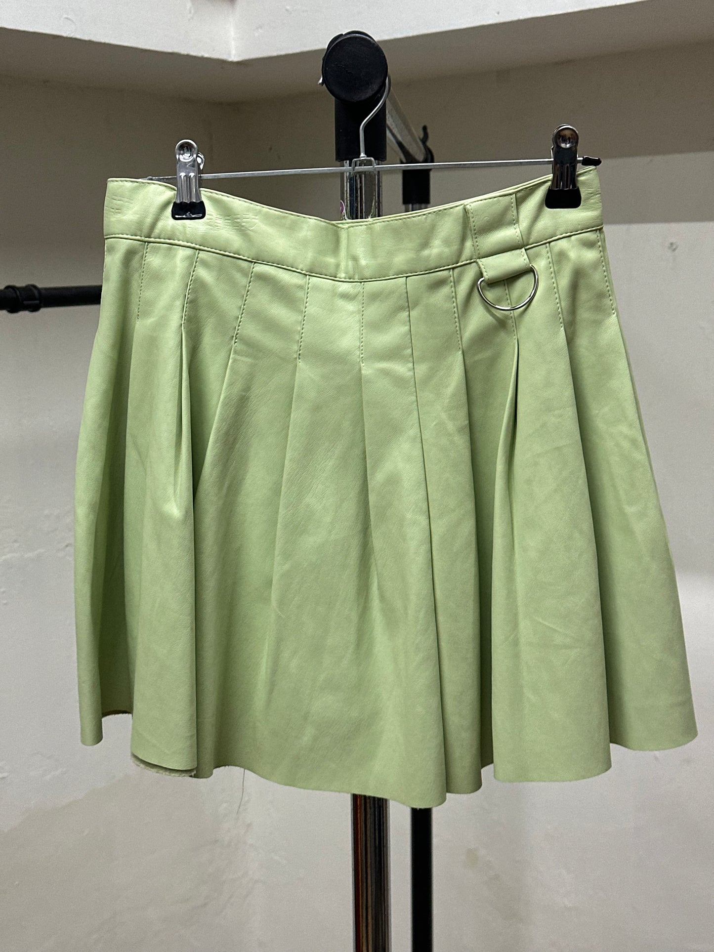 BERSHKA PISTACHIO MINI SKIRT