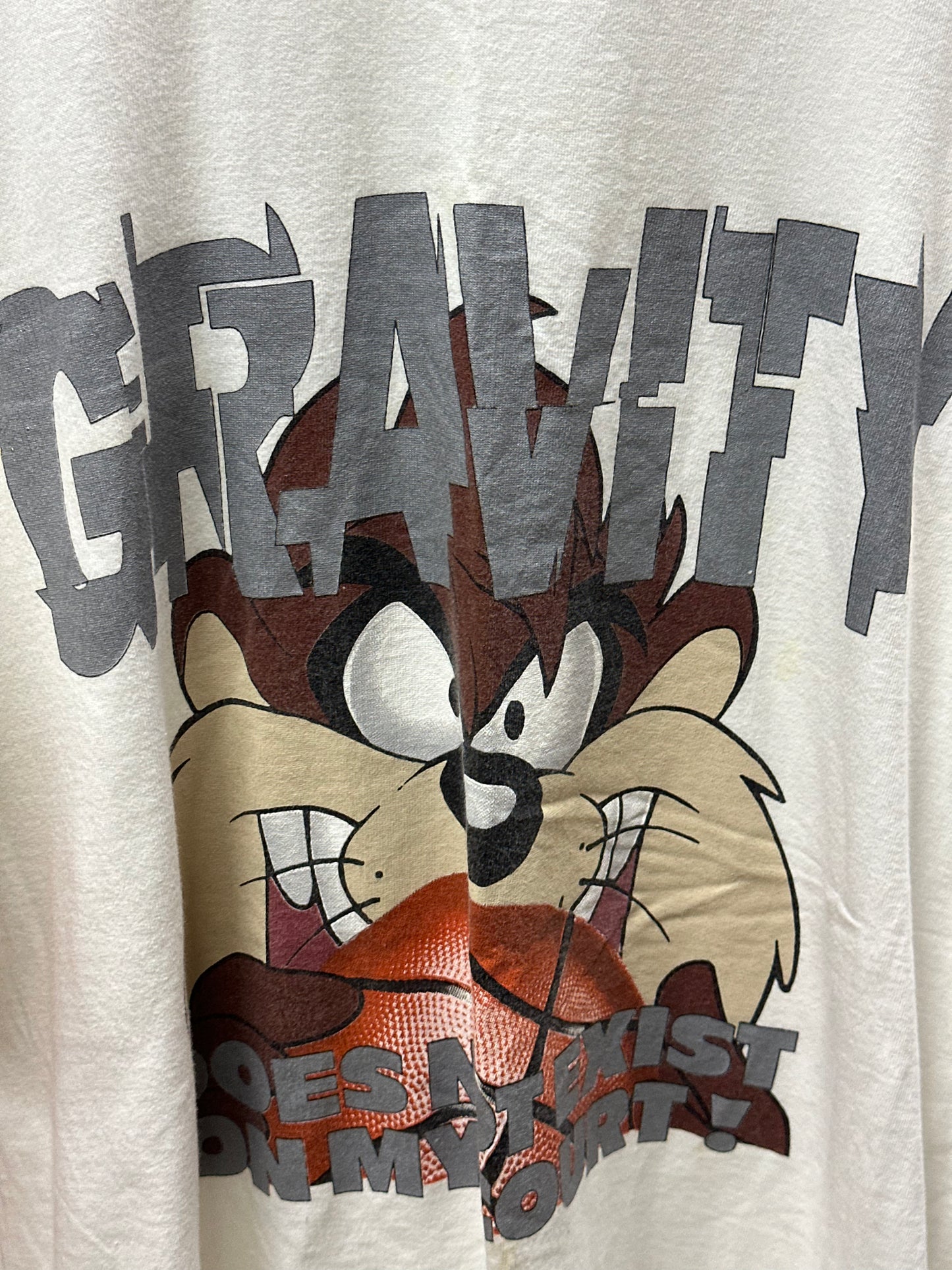 LOONEY TUNES GRAVITY DO NOT EXIST TAZ 1997 VINTAGE TEE