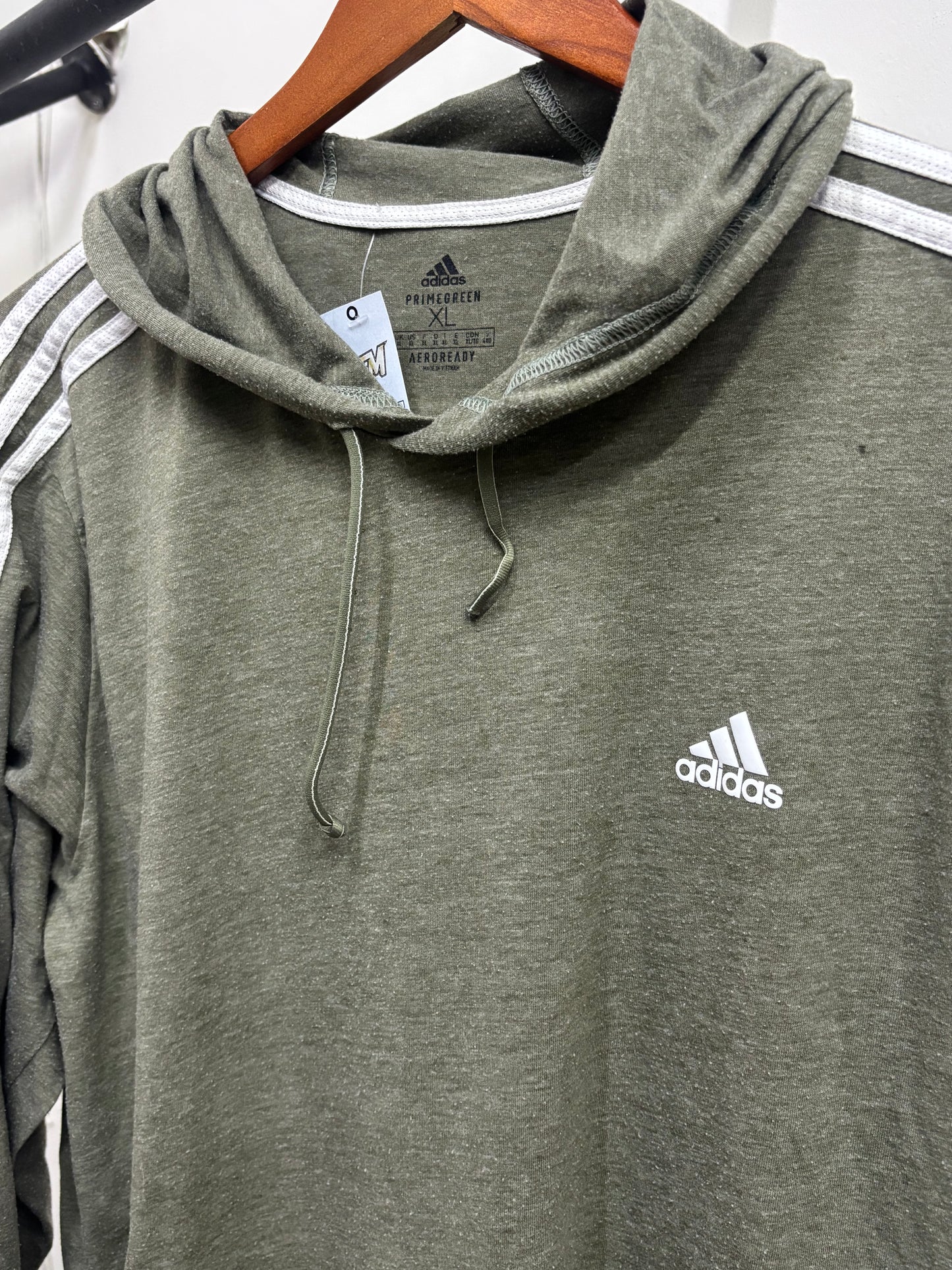 ADIDAS OLIVE BASIC HOODIE
