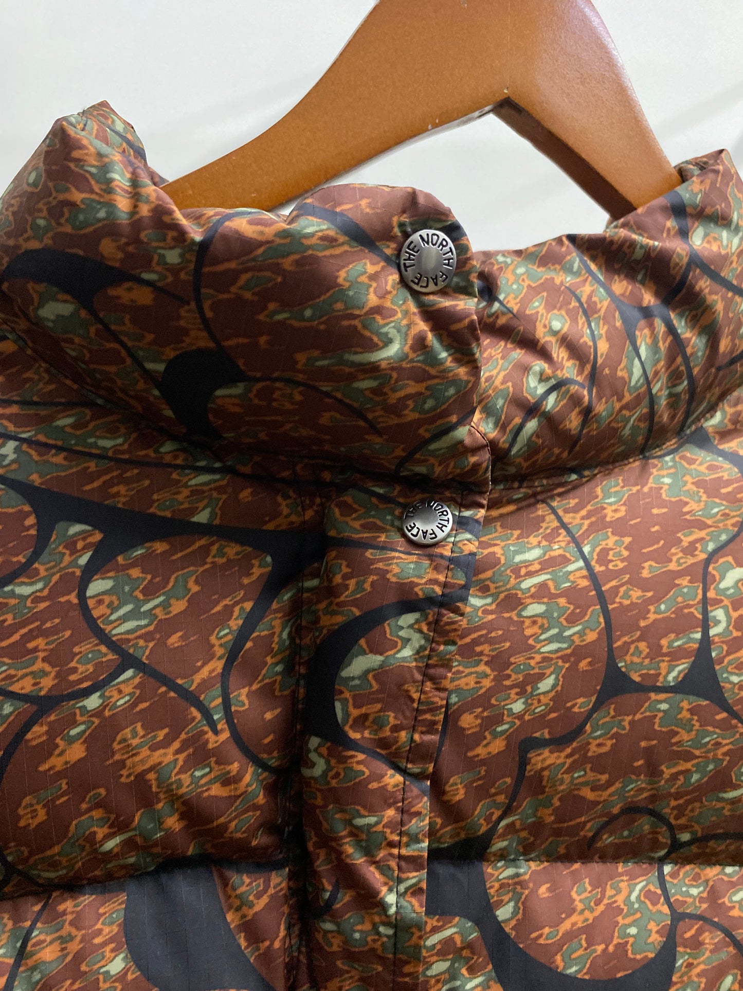 The North Face Brown Camo Puffer Jacket