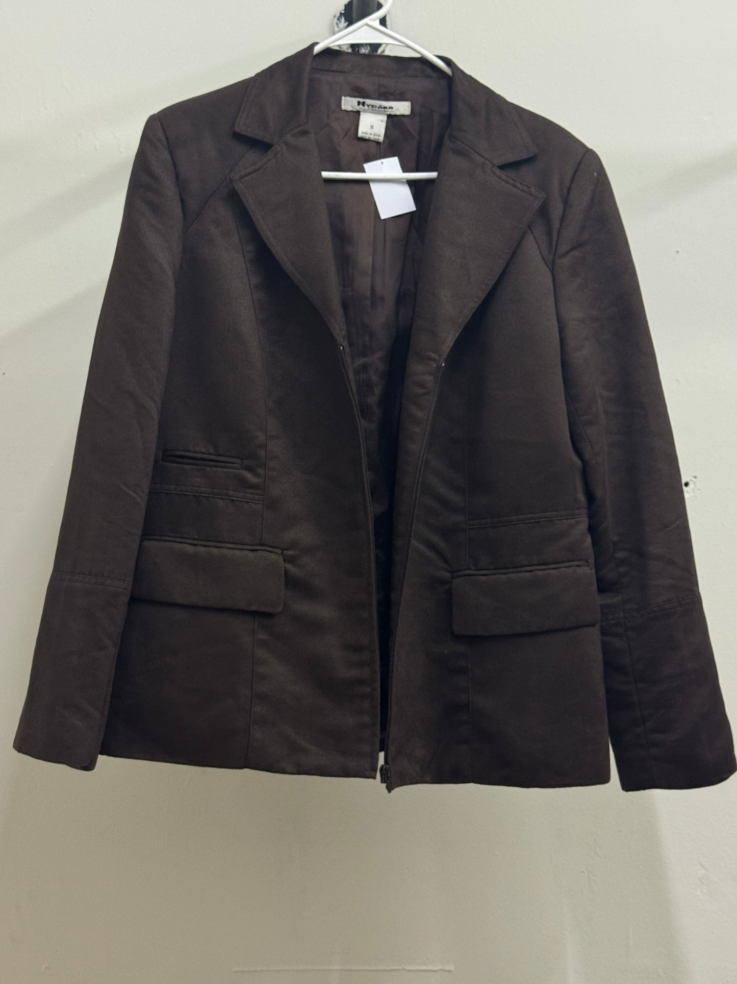 Nycard Brown Zip-Up Blazer