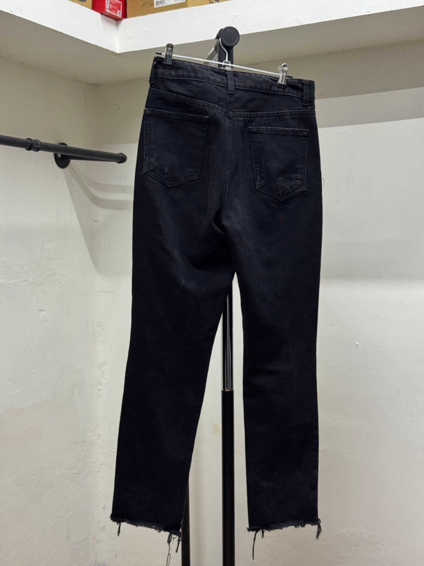 High Waist Black Denim Jeans