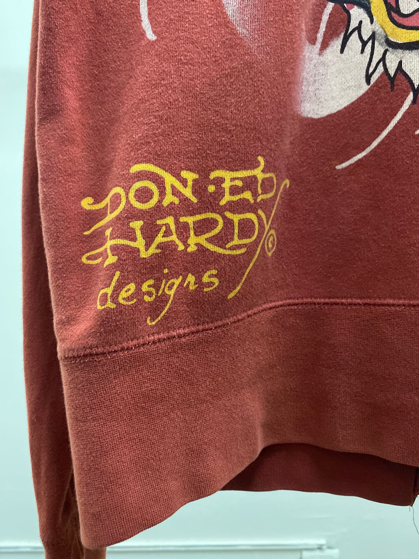 Ed Hardy High Neck Light Red Zip-Up Jacket
