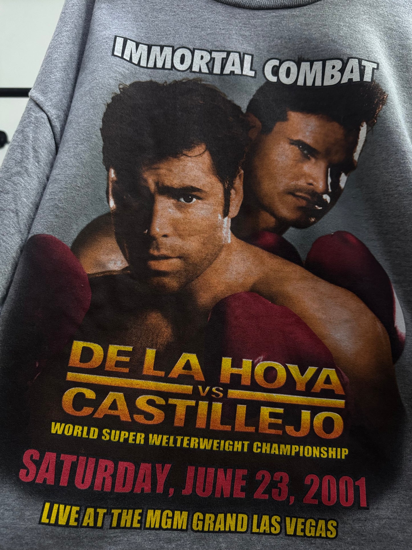Immortal Combat De la Hoya vs Castillejo Gray Tee