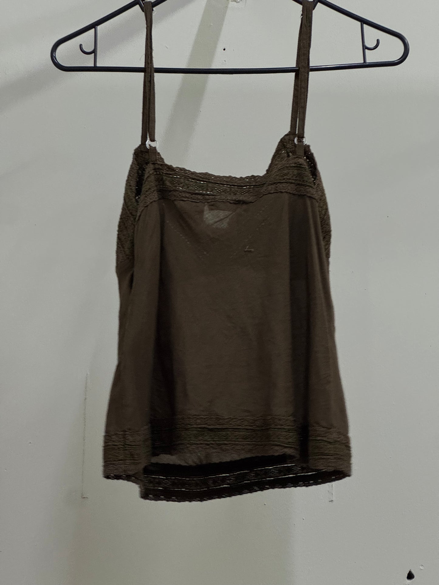 Refuge Brown Lace Top