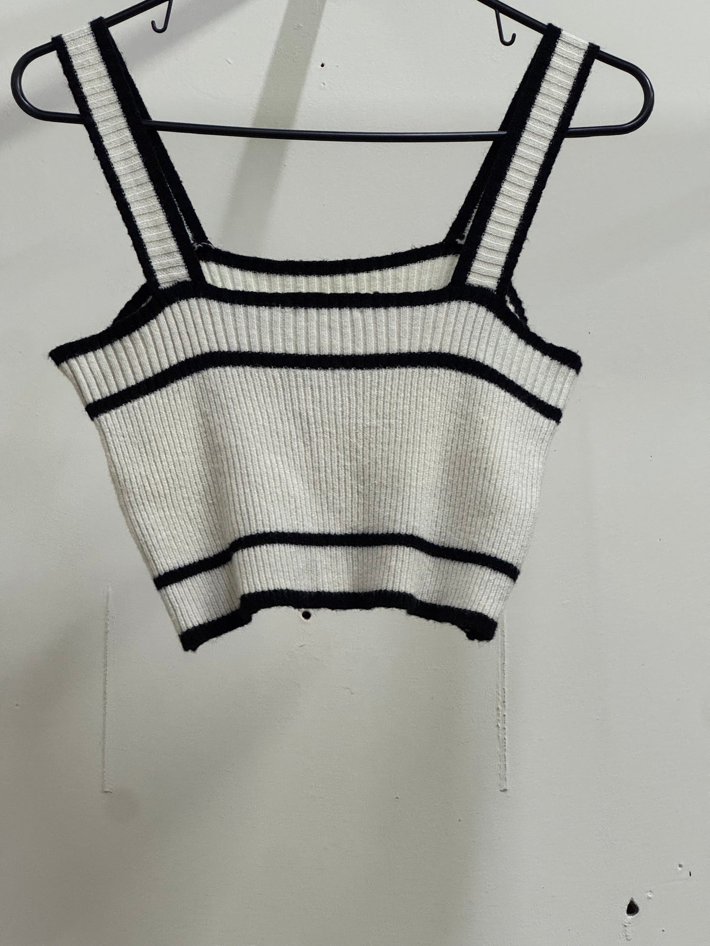 Black Stripes Beige Top