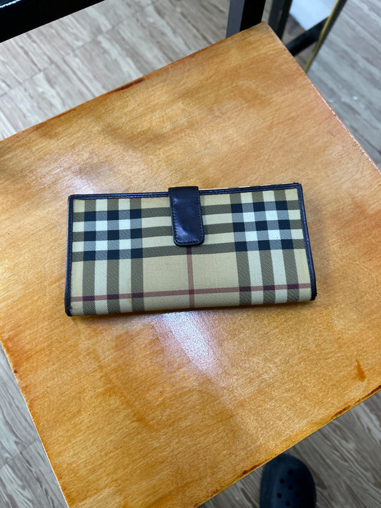 Burberry Nova Check Leather Long Wallet Preowned