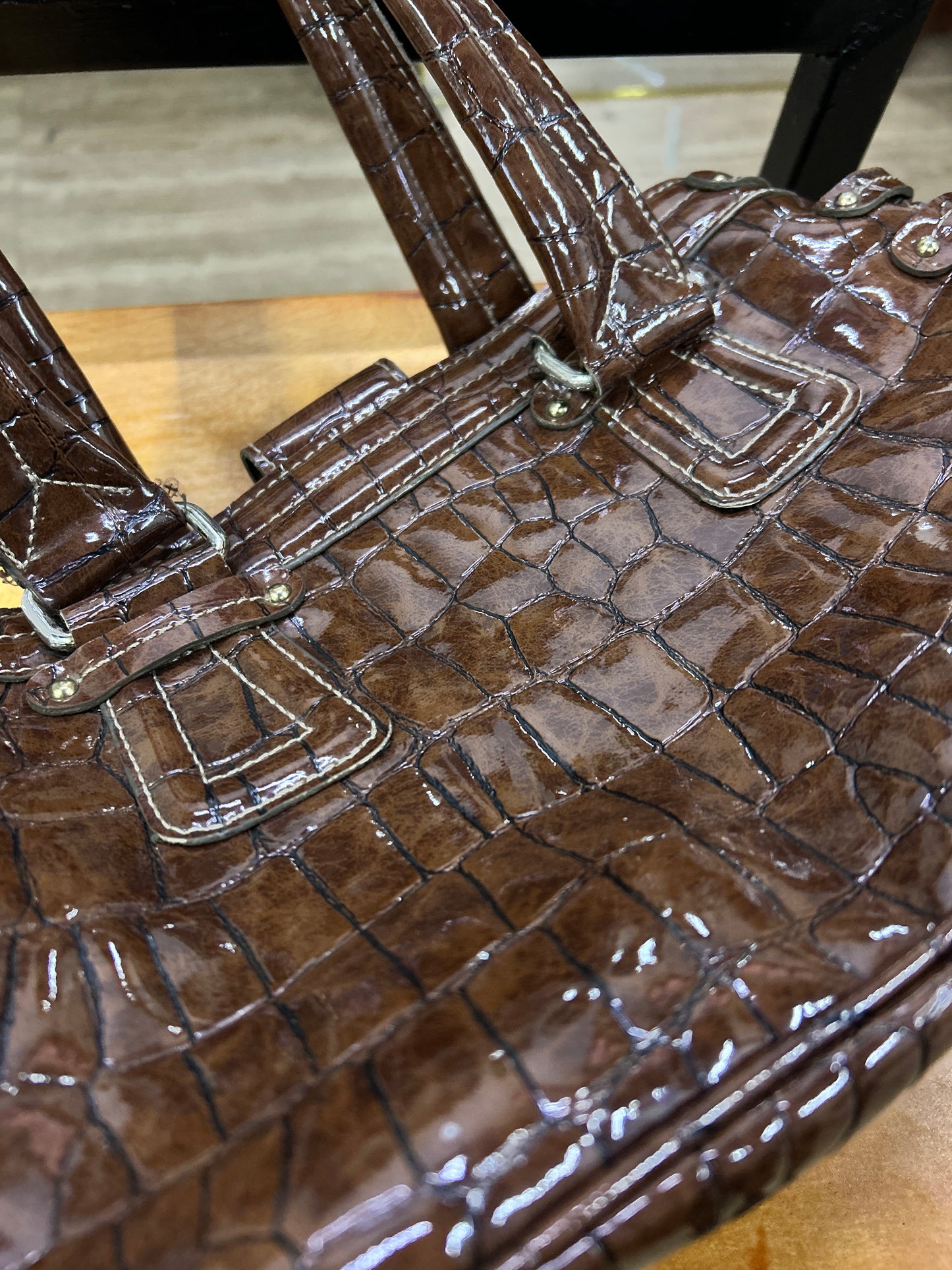 Brown Crocodile Bag