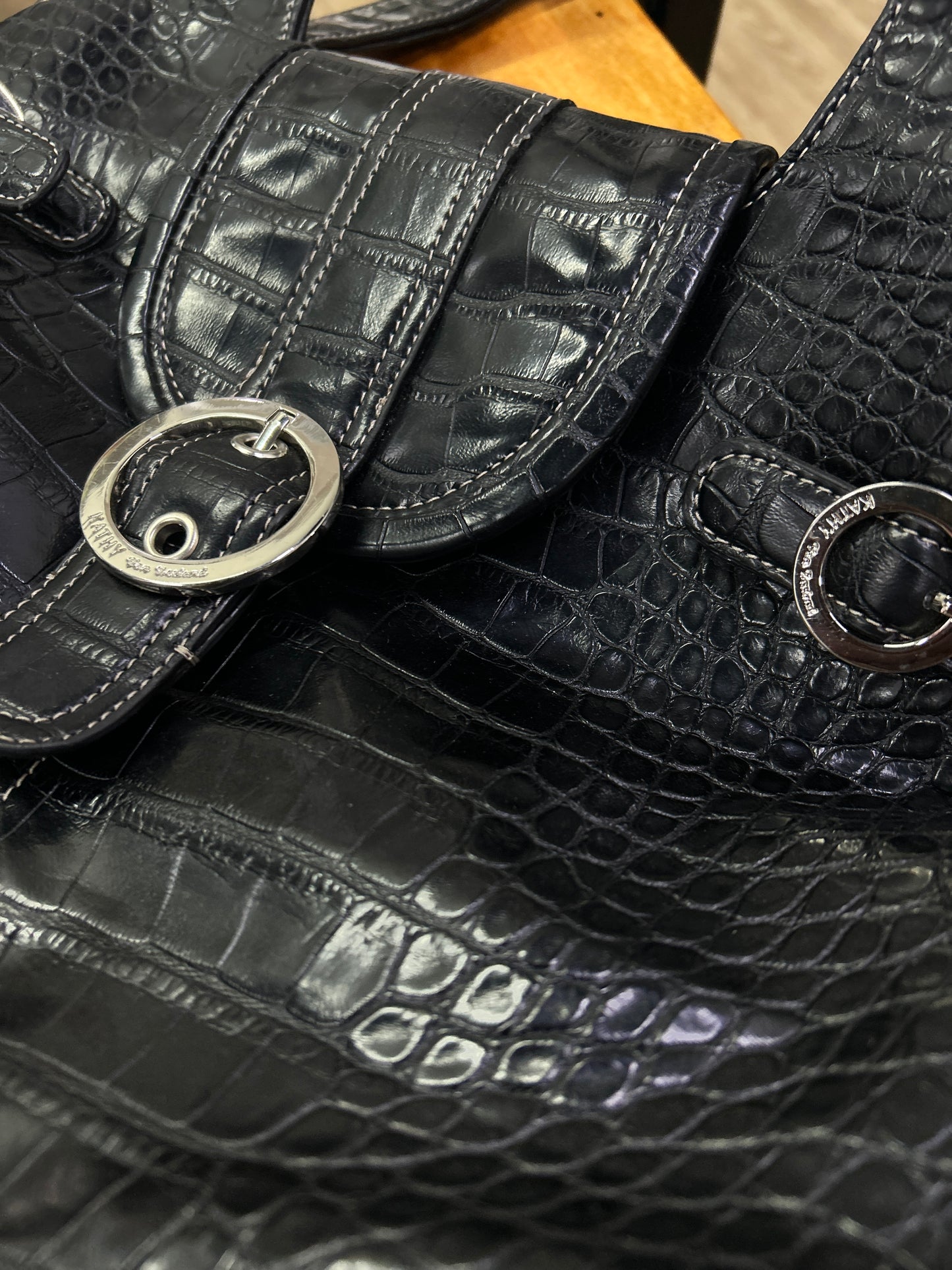 Kathy Snake Black Bag
