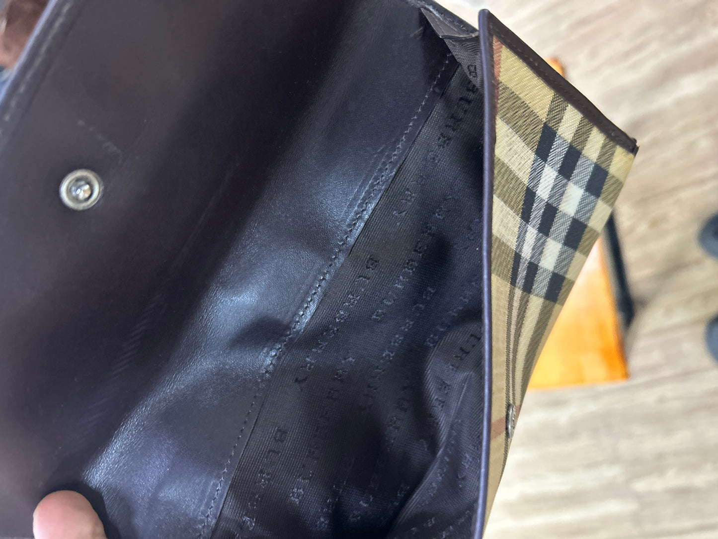 Burberry Nova Check Leather Long Wallet Preowned