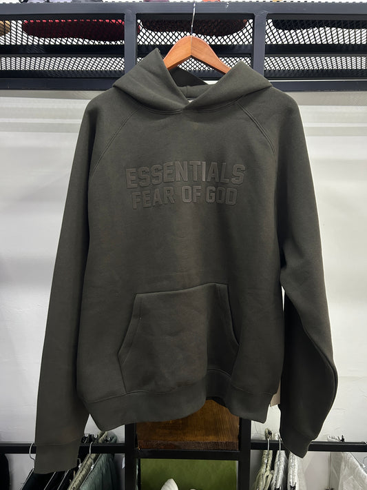 ESSENTIALS FEAR OF GOD OFF BLACK HOODIE