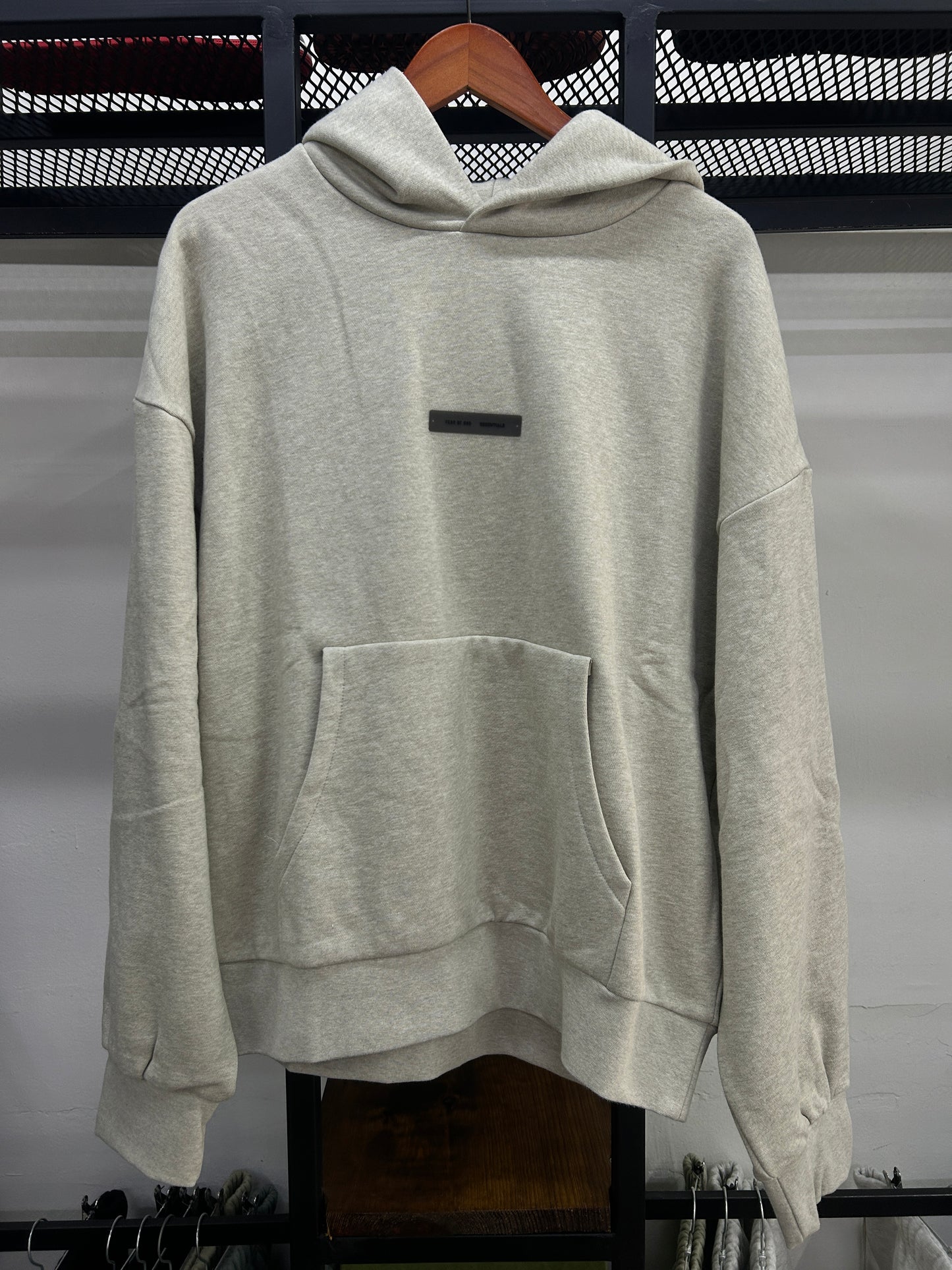 ESSENTIALS FEAR OF GOD 2025 HEATHER STONE HOODIE