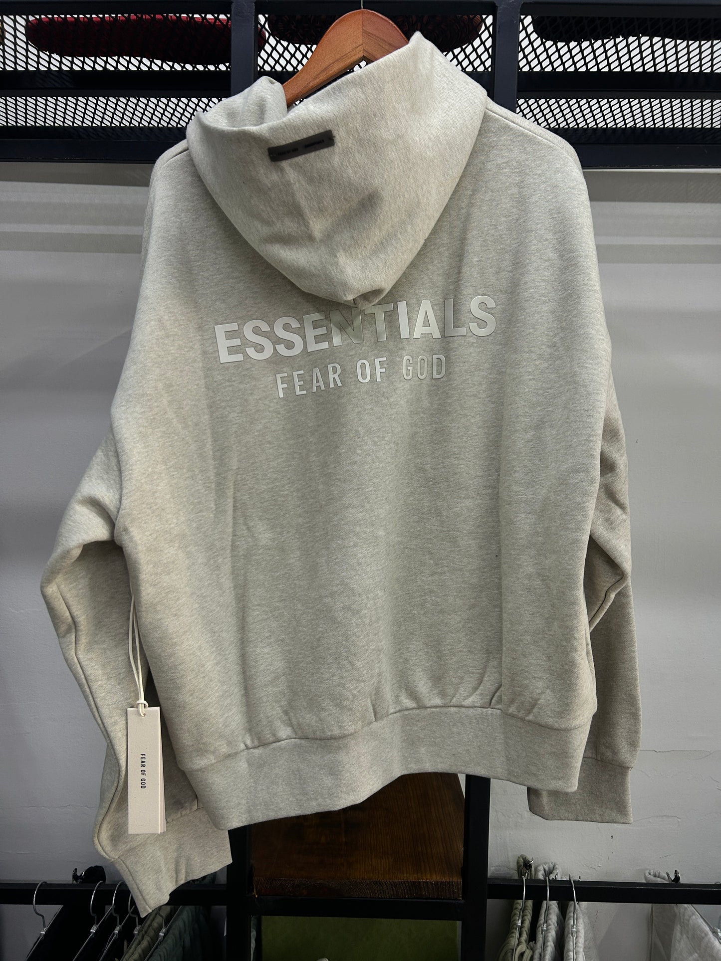 ESSENTIALS FEAR OF GOD 2025 HEATHER STONE HOODIE