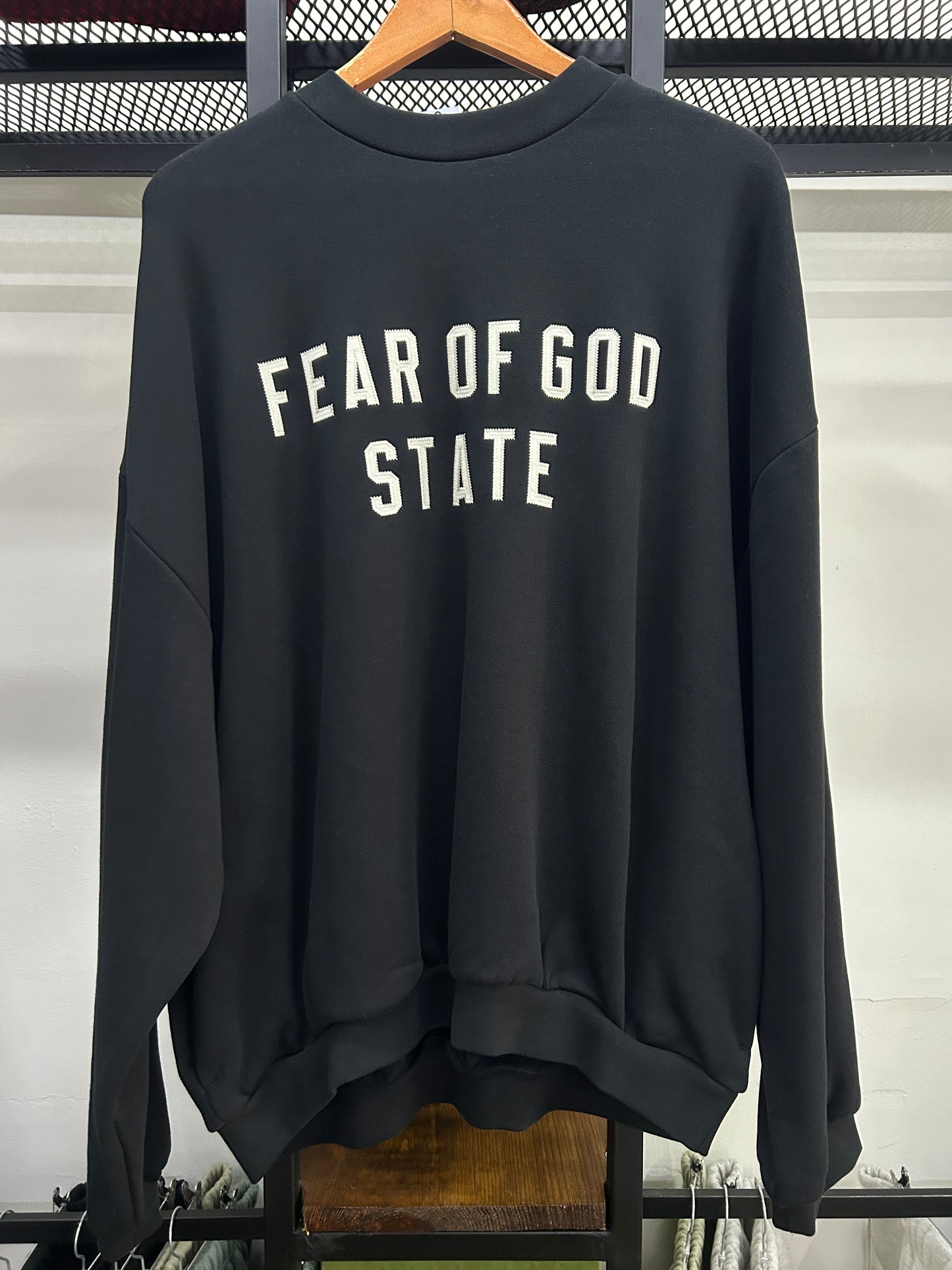 ESSENTIALS FEAR OF GOD STATE BLACK 2024 CREWNECK