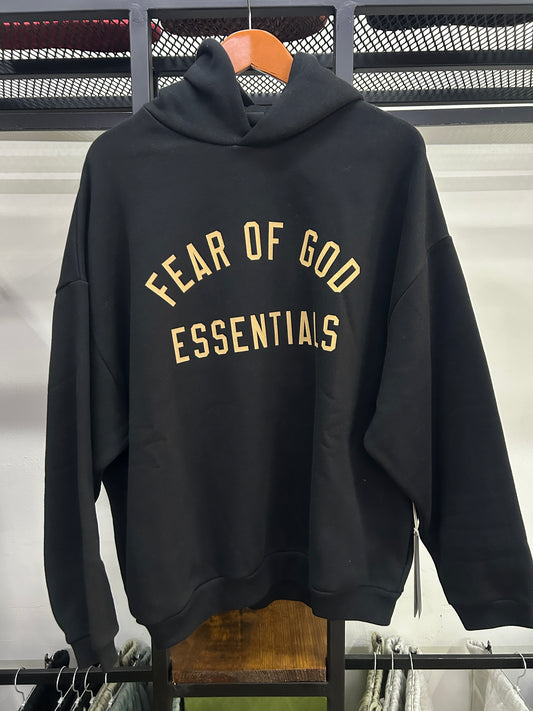 ESSENTIALS FEAR OF GOD GOLD & BLACK 2024 HOODIE