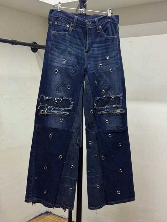 REWORKED DENIM BAGGY JEANS