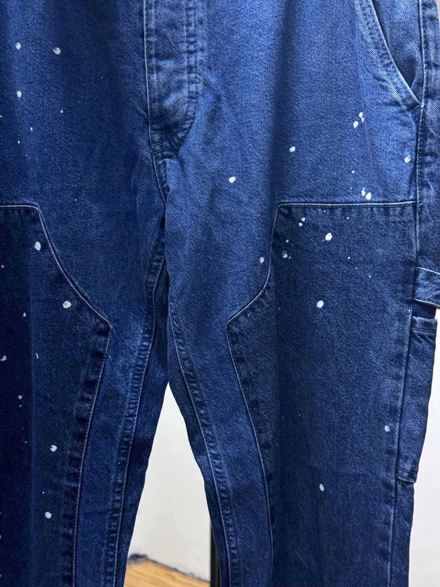CARPENTER DOUBLE KNEE PAINTED DENIM JEANS