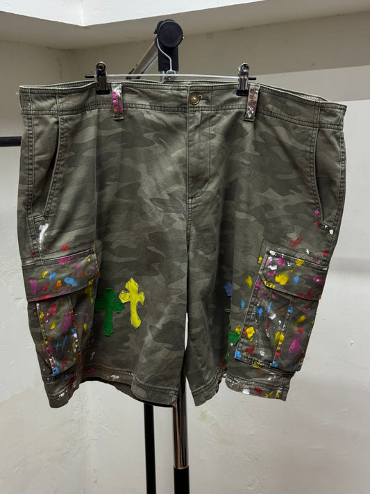 CAMO REWORKED PATCHED SHORTS