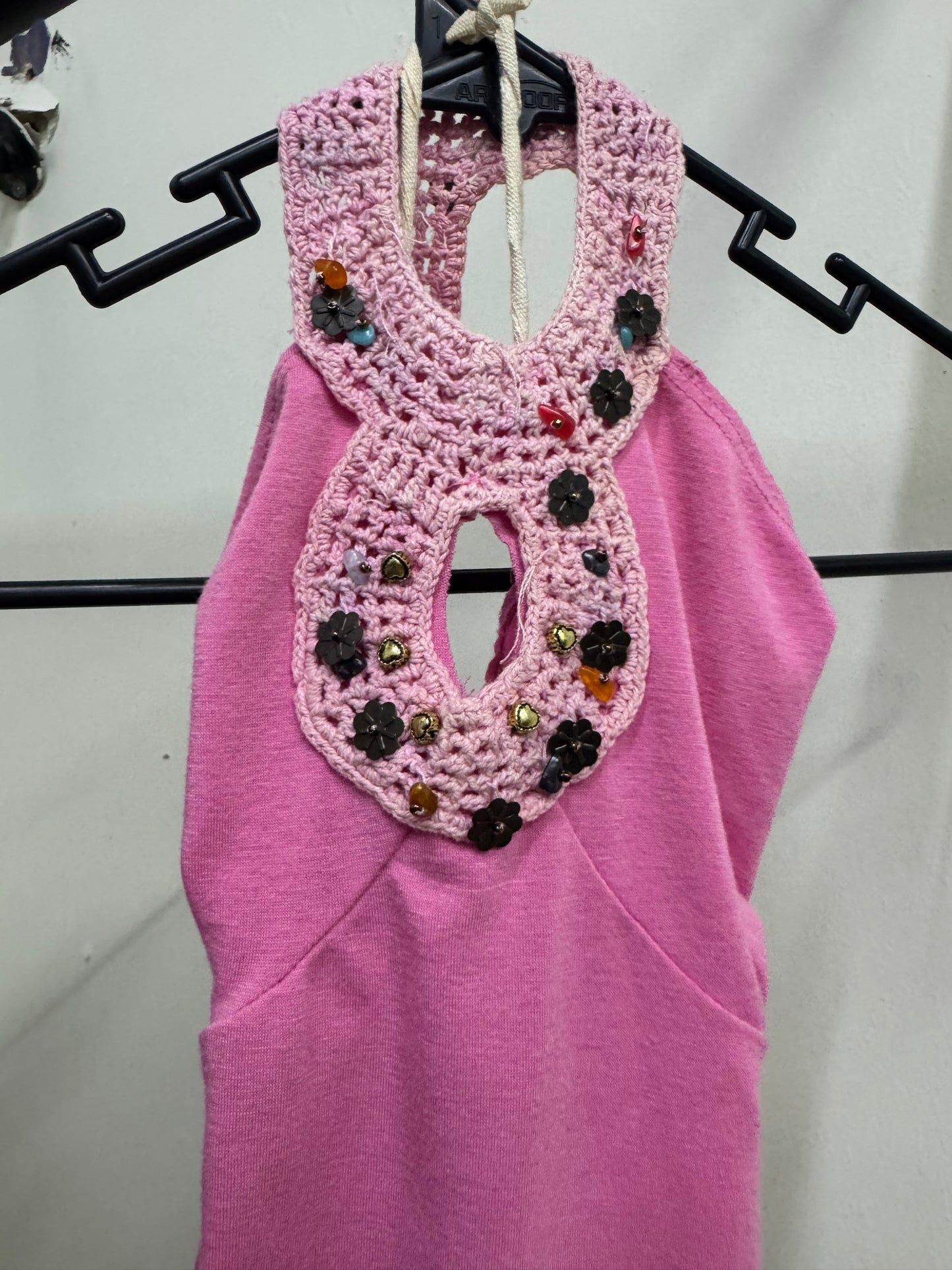 Via Vai Pink Halter Pink Top