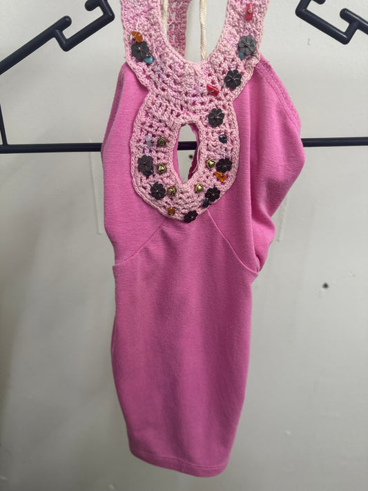 Via Vai Pink Halter Pink Top