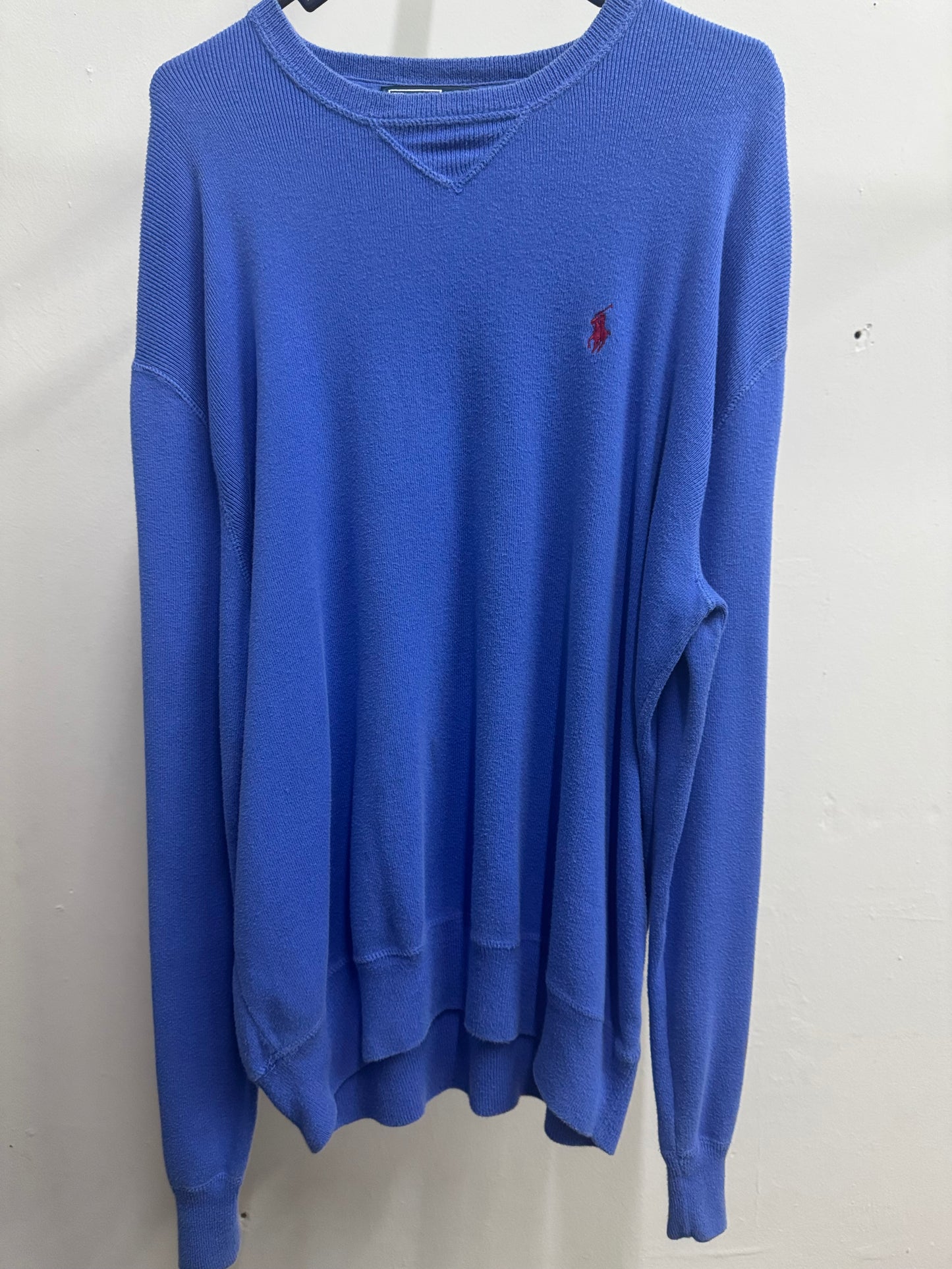 Polo Ralph Lauren Red Logo Blue Sweater
