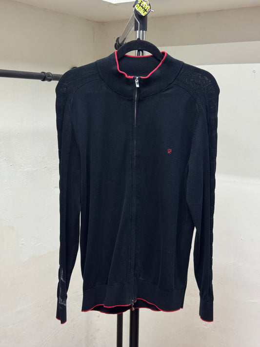 Carolina Herrera Sip-Up Black Sweater