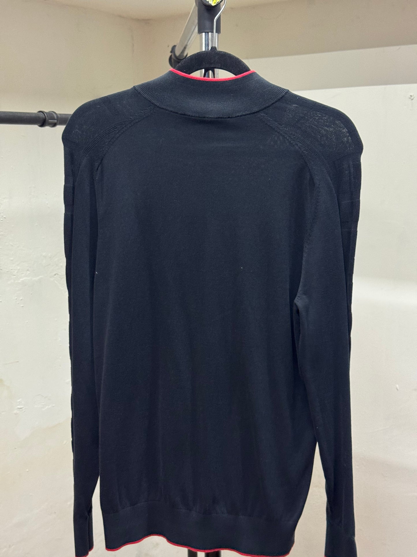 Carolina Herrera Sip-Up Black Sweater