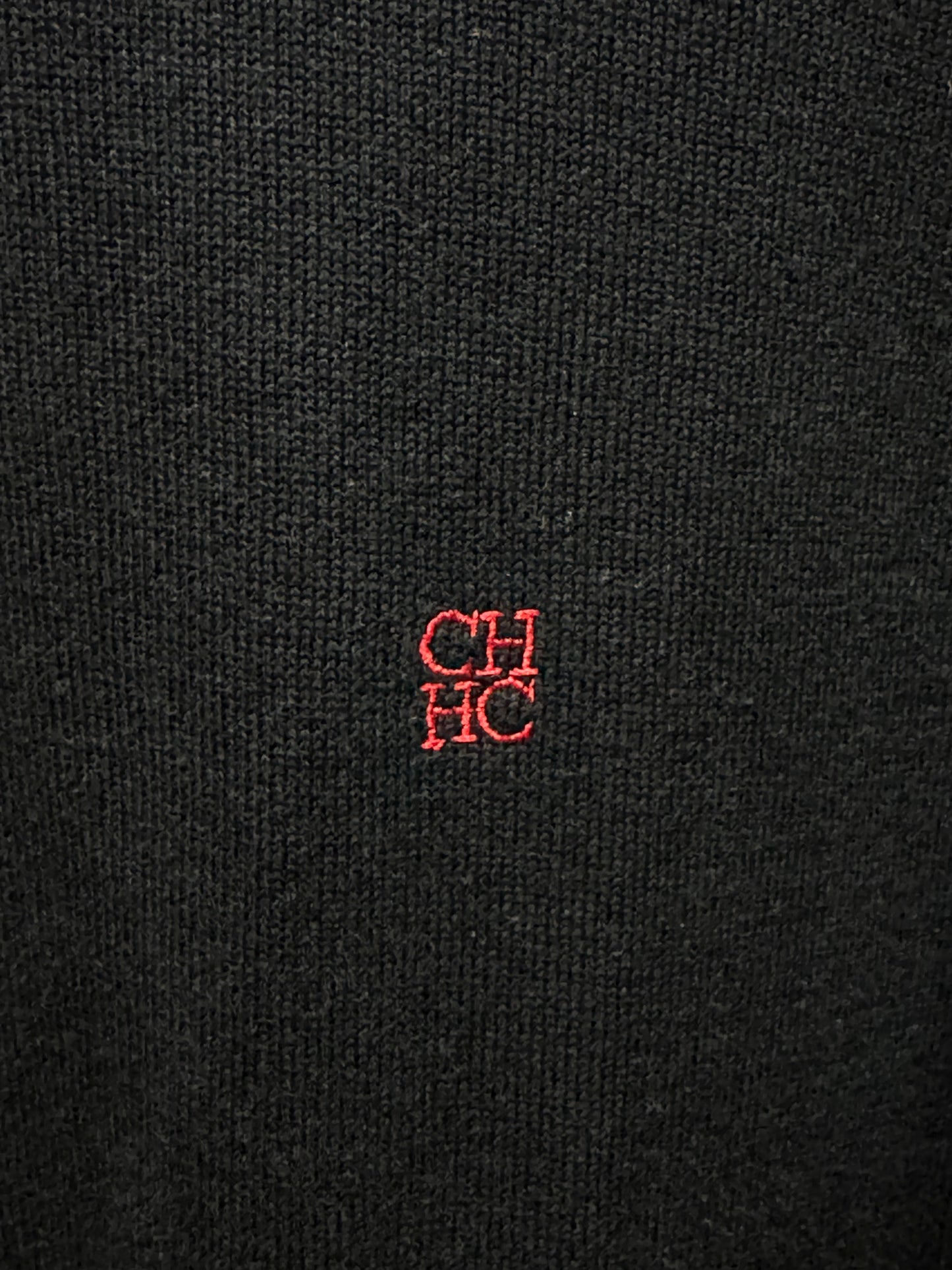 Carolina Herrera Sip-Up Black Sweater