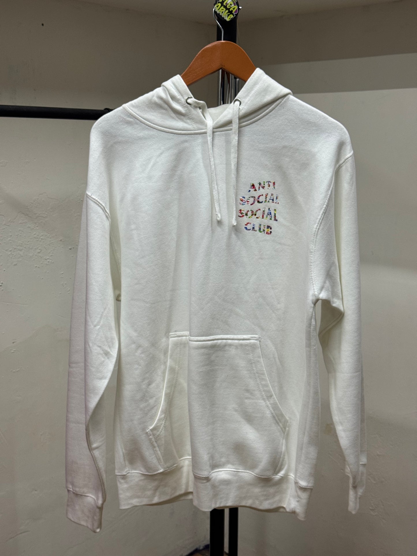Anti Social Social Club Flags White Hoodie
