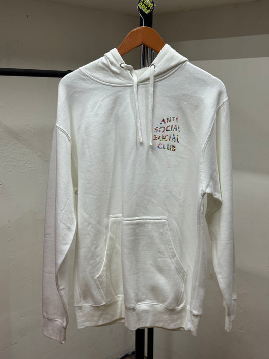 Anti Social Social Club Flags White Hoodie