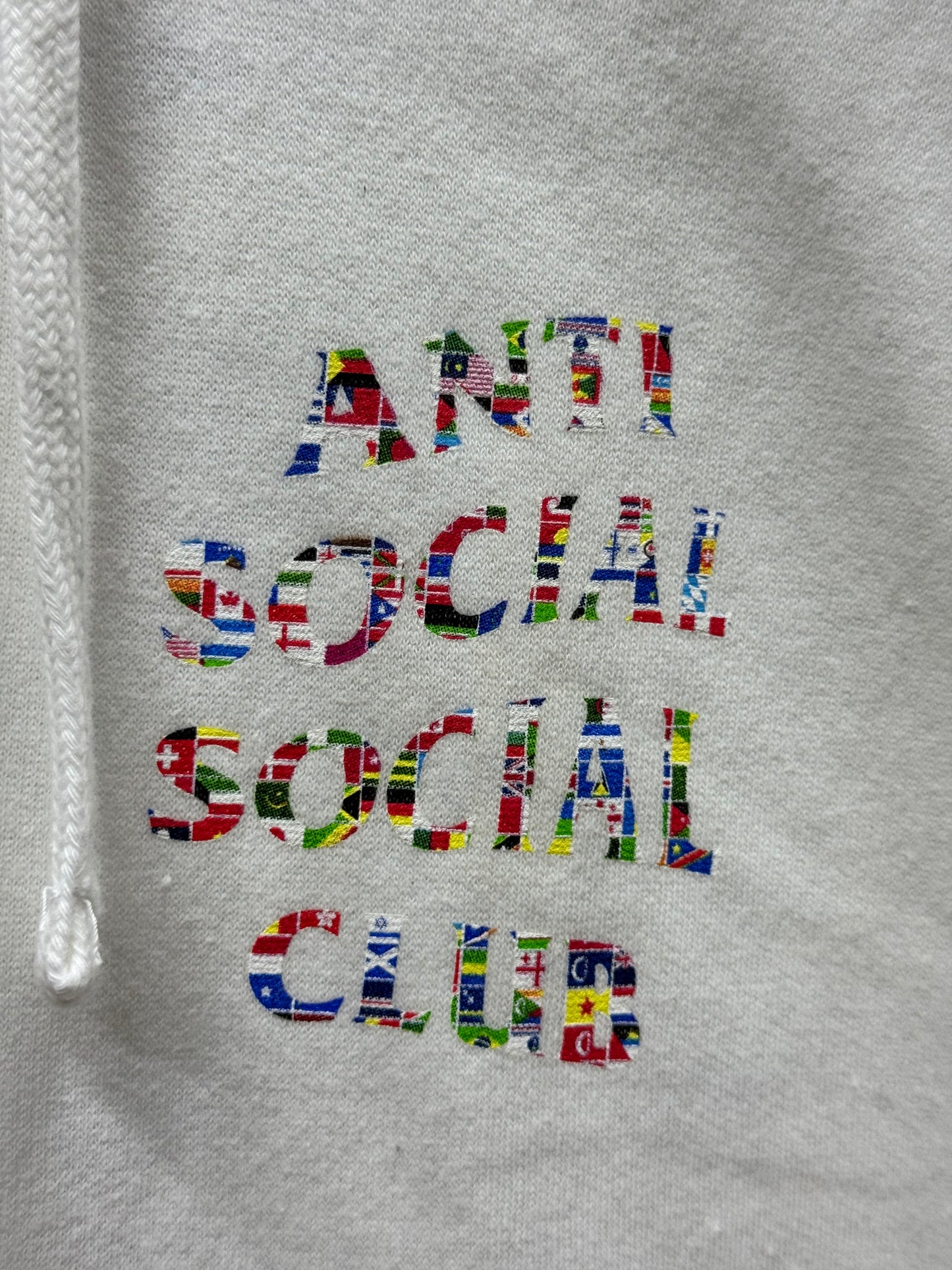 Anti Social Social Club Flags White Hoodie