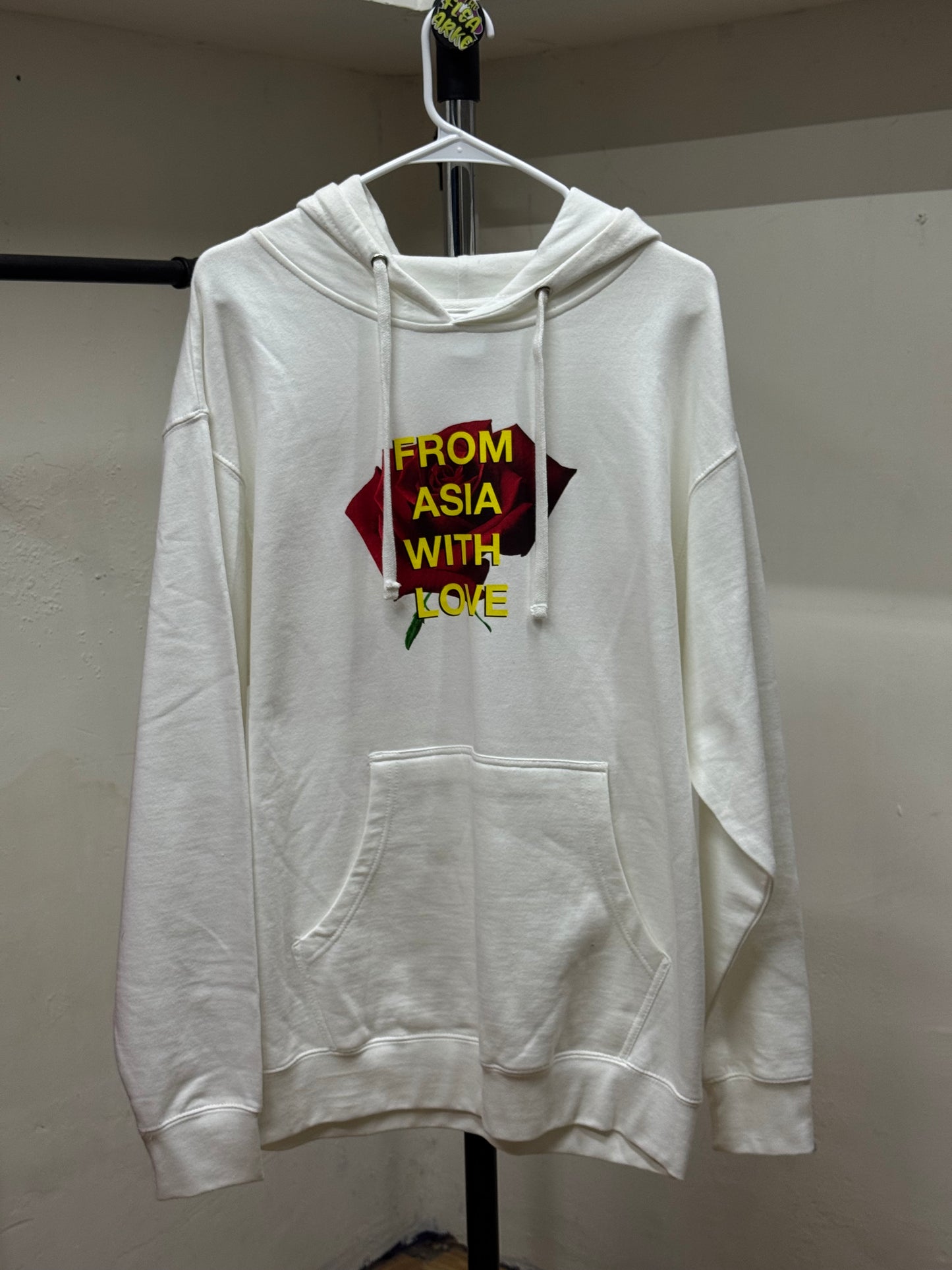 Anti Social Social Club Rose Print White Hoodie