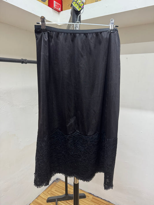 See Through Black Lace Skirt
