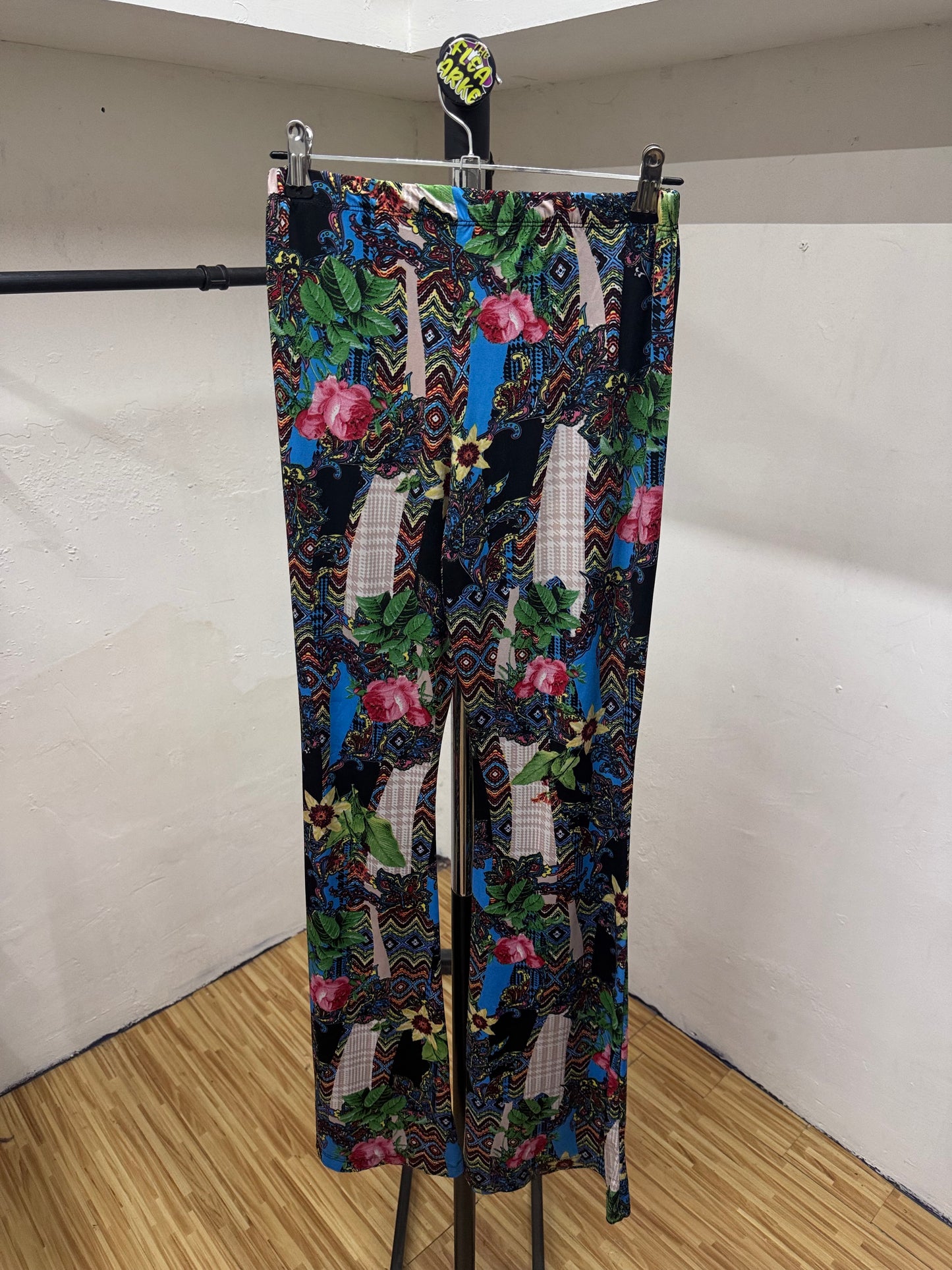 Women's Kimberly C Multicolor Flower Pattern Flared Pants