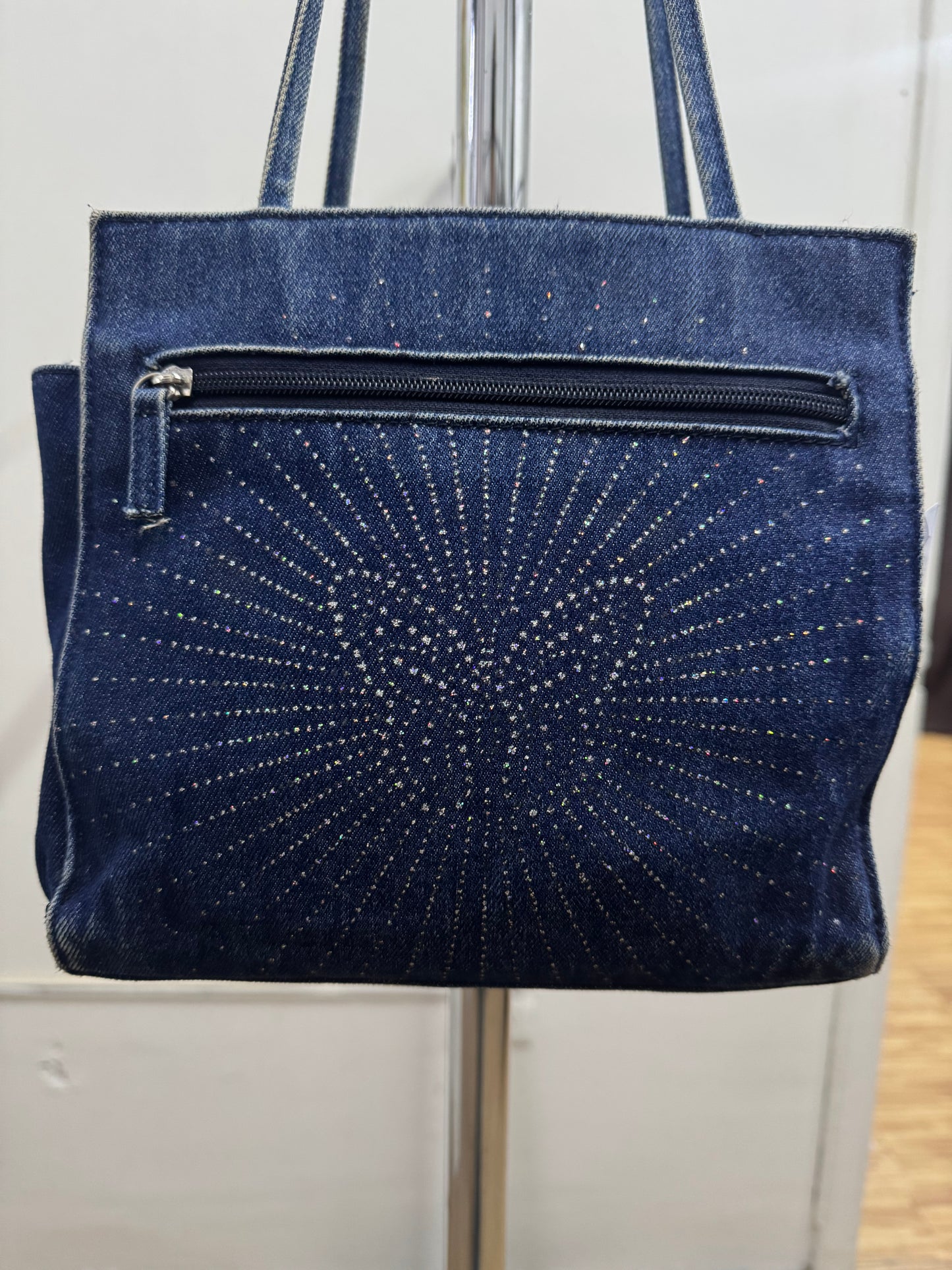 Dark Blue Denim Butterfly Bag
