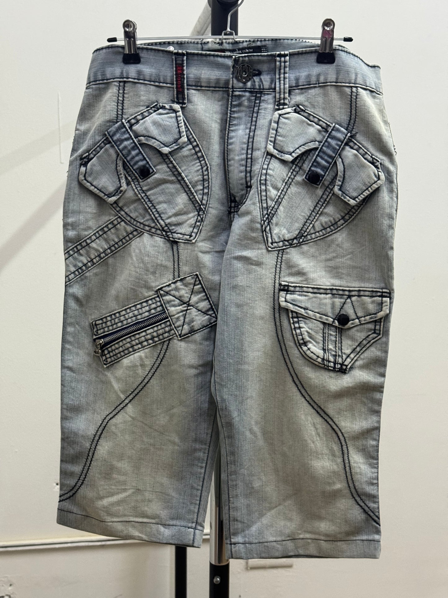 Bronx! Washed Light Blue Denim 3/4 Jeans