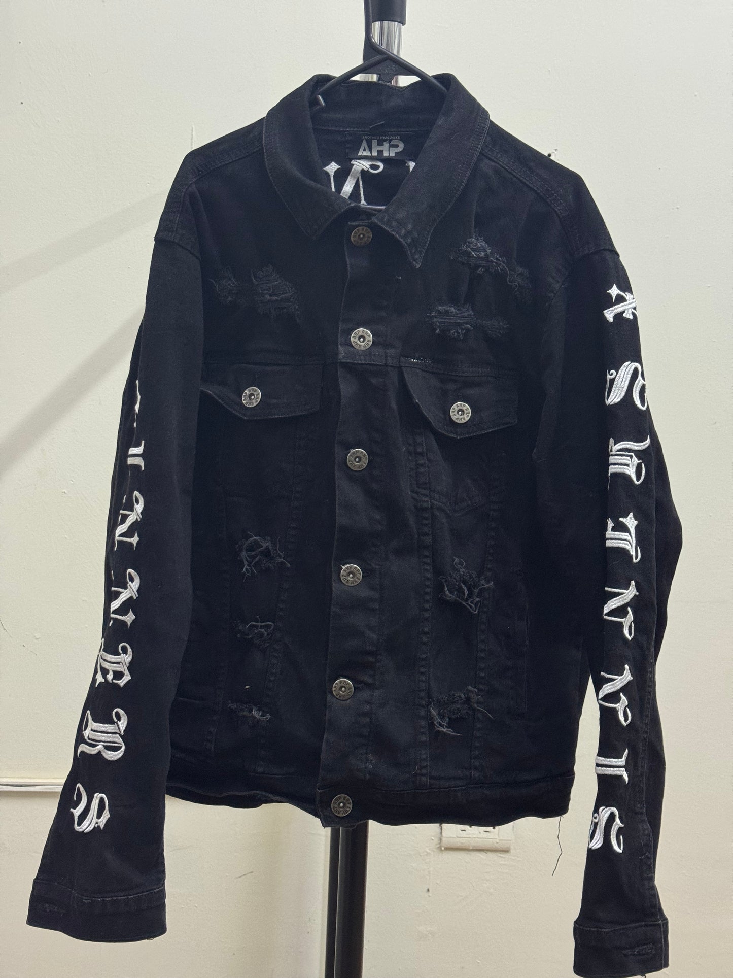 AHP Button Down Black Denim Jacket