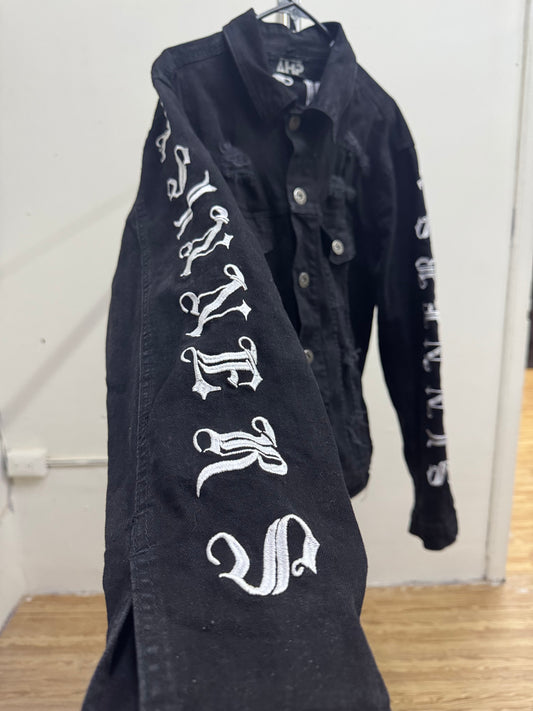 AHP Button Down Black Denim Jacket